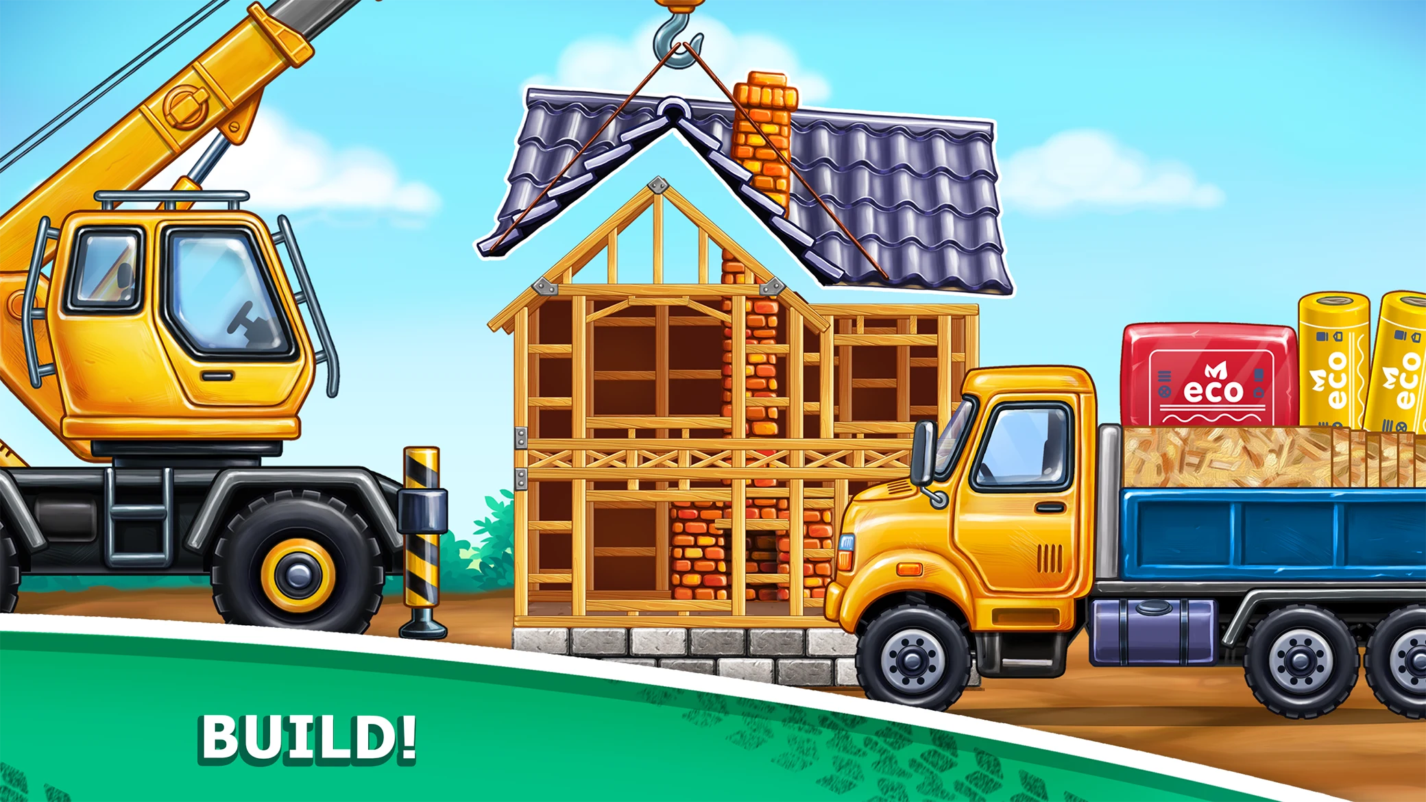 Truck games - build a house screenshot